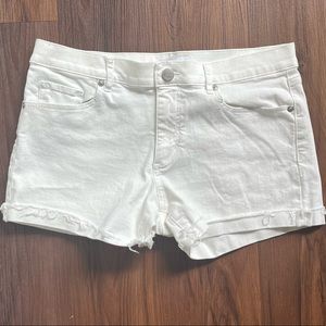 Loft White Denim Shorts